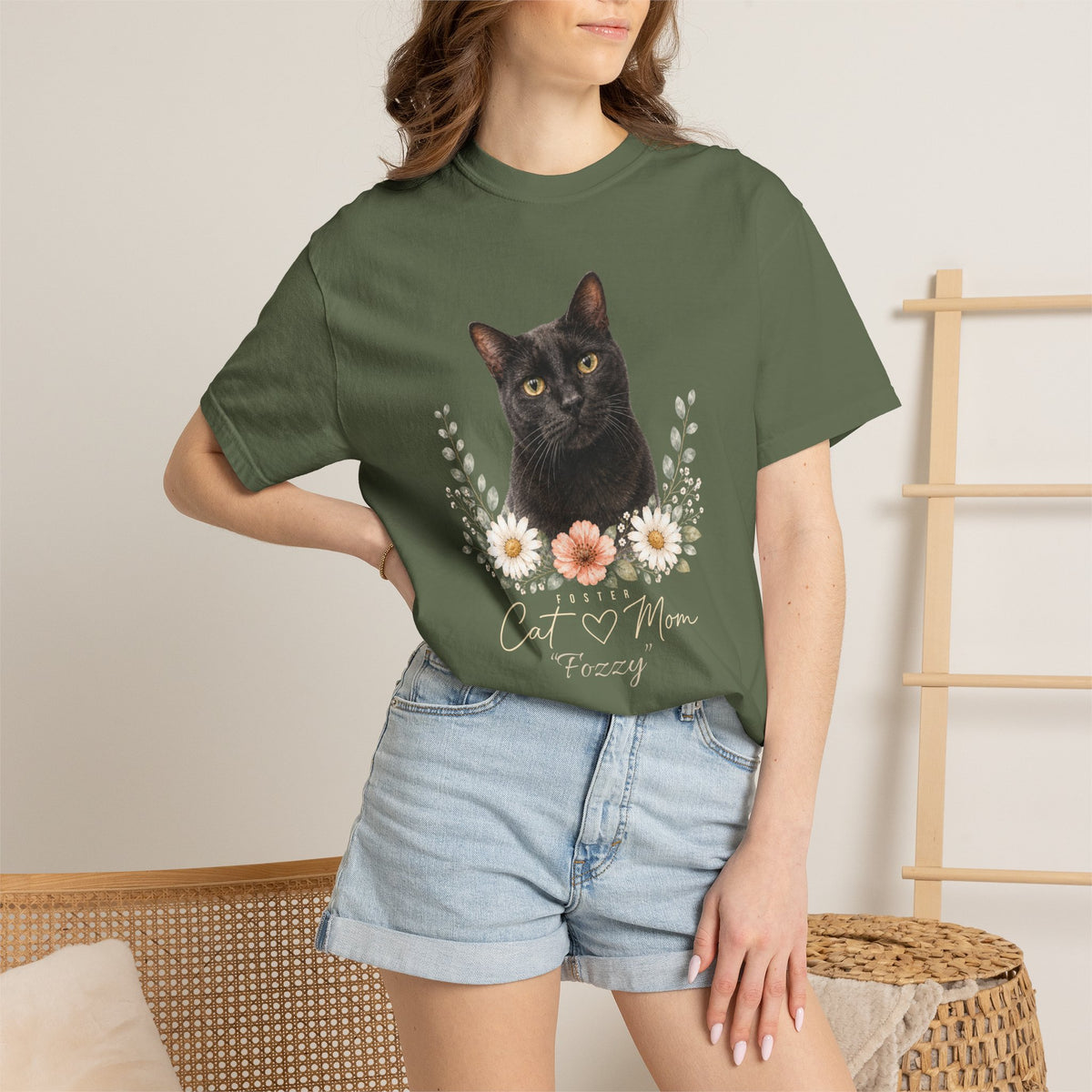 Personalized Foster Cat Mom Comfort Colors® T-Shirt