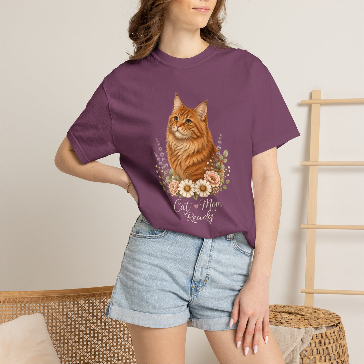 Personalized Maine Coon Cat Mom Comfort Colors® T-Shirt